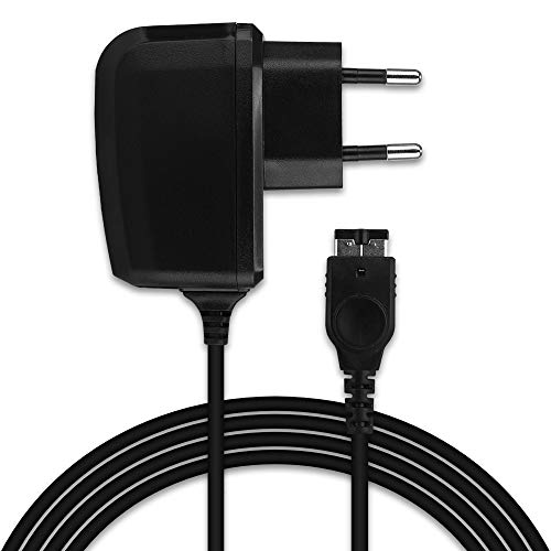 subtel® Cargador - 1.4m (1A / 1000mA) Compatible con Nintendo DS, Game Boy Advance SP (5V / Nintendo System Connector) Cable de Carga Negro