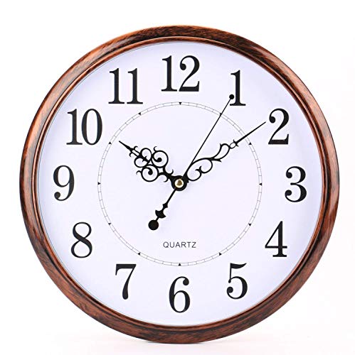 Tosnail 30cm Retro Non Ticking Silent Quartz Decorative Wall Clock