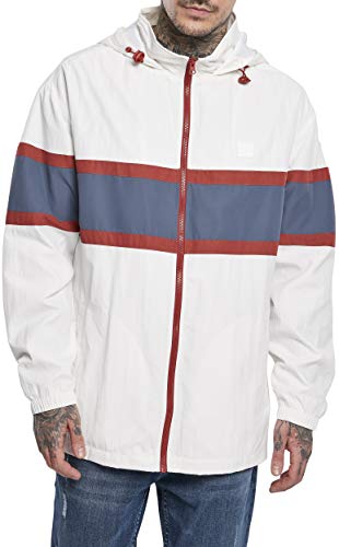 Urban Classics Crinkle Nylon Anorak Cortavientos, Blanco, S para Hombre