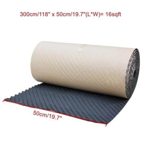 without brand 50 * 100/200/300 / los 500CM Sound Deadener Aislamiento Mat Ruido Heat blindaje de Aislamiento Automotive Espuma amortiguadora de algodón Sound (Color : 300cmx50cm 16sqft)