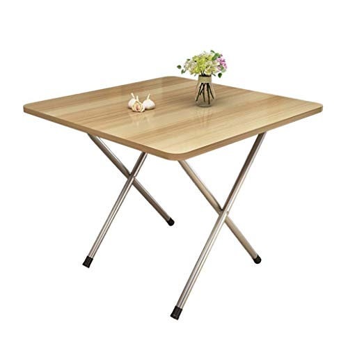 WTT Mesa Plegable Mesas de jardín Mesa de Comedor Mesa de Comedor Hogar Simple Pequeño apartamento 2 Personas 4 Personas Puesto portátil Cuadrado Comer Mesa pequeña (Tamaño: 60 * 60 * 72 cm)