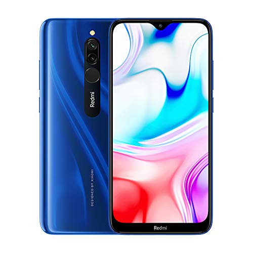 Xiaomi Redmi 8 Teléfono 3GB RAM + 32GB ROM, Pantalla de Caída de Puntos de 6.22 ", Procesador Snapdragon 439 Octa-core, Cámara Frontal Dual de 8MP y Cámara Trasera Dual AI de 12MP + 2MP (Azul)