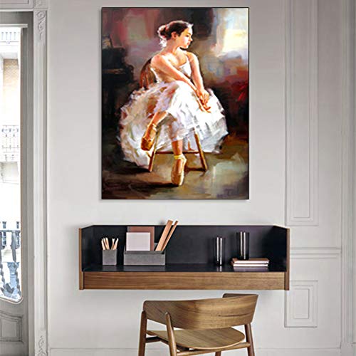 Dancing Girl Wall Art Painting Lienzo Pintura Wall Wall Living Room Wall Decor Art Posters and Prints Pintura sin Marco 75x93cm