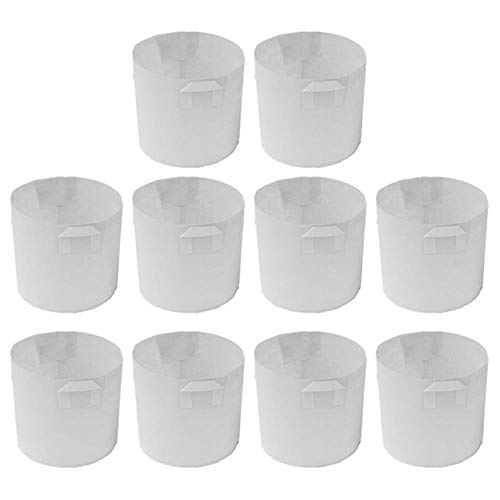 WANLIU 10pcs Bolsa Tejida Bolsas Maceta de jardín de plántulas jardín de Tejido de Cultivo de Verduras de Cosecha Propia de enfermería Macetas de Bolsas para el Crecimiento Vegetal,45x35cm