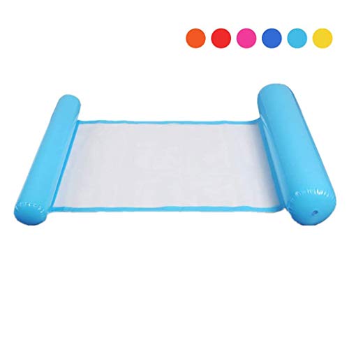 WOLJW Hamaca de Agua Inflable,Flotante Relajante Piscina Cama Drifter Lounge para Verano al Aire Libre 120X75cm,Light Blue