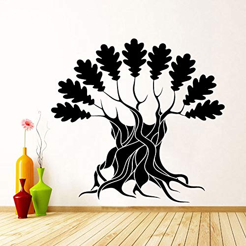 xinyouzhihi Vinilo para Pared Árbol Grande con Ramas y Hojas - Nature Art Decor Calcomanía extraíble Inicio Apartamento u Oficina Deco 44x42cm