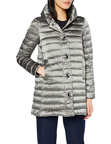 Geox W Jaysen E, Abrigo para Mujer, Gris (Dark Silver F1055), 38 (Tamaño del fabricante: 42)