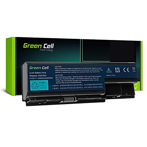 Green Cell® AS07B31 AS07B41 AS07B51 Batería para Acer Aspire 5315 5320 5520 5720 5720Z 5739 5739G 5920 6530 6930 6930G 6935G 7540 7540G 7720 7738G 7740 7740G Ordenador (8 Celdas 4400mAh 14.8V)