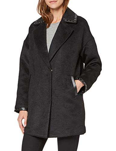 Guess Rita Coat Abrigo, Negro (Noir De Jais Jblk), Medium para Mujer