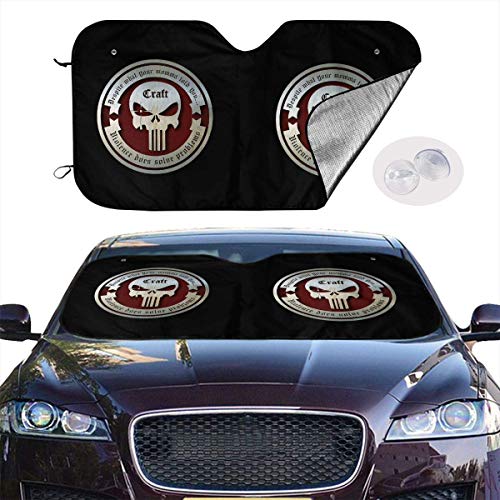 JKKSA Parasol Protector Solar para la Parabrisa Delantera del Coche Chris Kyle Frog Auto Shield Cover Sun Shade for Windshield UV Sun and Heat Reflector