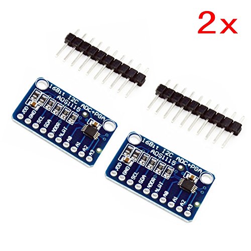 JZK 2X Ads1115 Modulo ADC 16 bits I2c 4 Canales con Amplificador de Ganancia para Arduino y King Pro Gain y Raspberry Pi