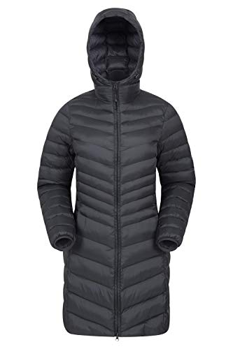 Mountain Warehouse Chaqueta Acolchada Larga para Mujeres Florence Negro Jet 46