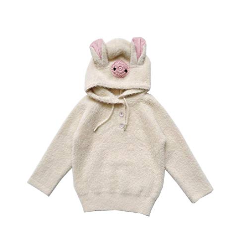 NOBRAND Coreano Ropa Infantil niños y niños bebé visón en otoño e Invierno suéter con Capucha suéter Rana Pollo Abrigo de Cerdito Cerdo Spot 120 cm