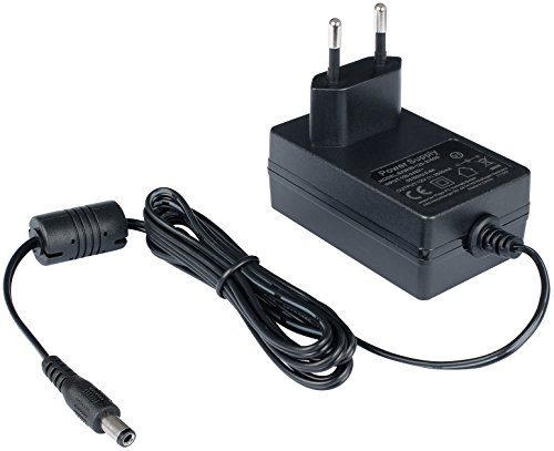 Poppstar Fuente de alimentación CC de CA 12 V 2 A (2000 mA, 5,5/2,5 mm) - Adaptador de Corriente para Cajas de Disco Duro Externo, estación de Acoplamiento y más, 150 cm