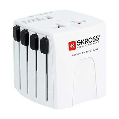 Skross 1.302180 - Adaptador universal de viaje, 2 polos, color blanco