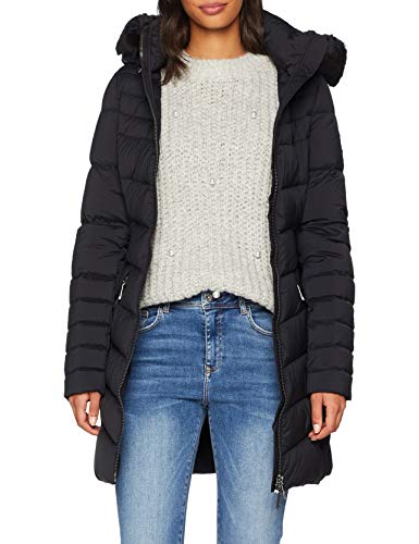 Tommy Hilfiger April Str Down Coat Abrigo, Negro (Black Beauty 094), Medium para Mujer