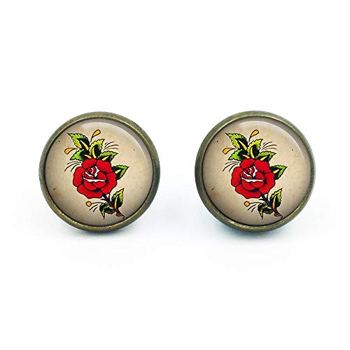 Butterfly N Beez Bronce Antiguo Sailor Jerry Earrings| Pendientes náuticos| Rockabilly Earrings| Sailor Jerry| Tatuaje Retro| Pendientes Pinup| Regalo para Ella| Regalo para Mujer | 14