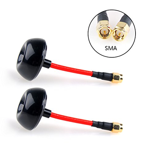 Crazepony-UK 2pcs 5,8 GHz FPV SMA antena circular polarizzato TX RX RHCP par FPV Racing Drone viene QAV250 ecc