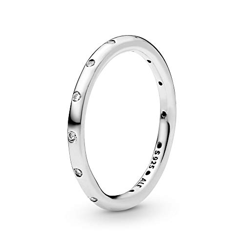 PANDORA para Mujer-Anillo gotitas 925 Plata Blanco Zirconia - 190945CZ