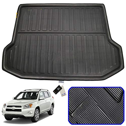 REEMILY Accessories For Toyota RAV4 RAV-4 5Seater 2006-2012 Rear Trunk Tray Cargo Boot Liner Mat Floor Carpet 2007 2008 2009 2010 2011