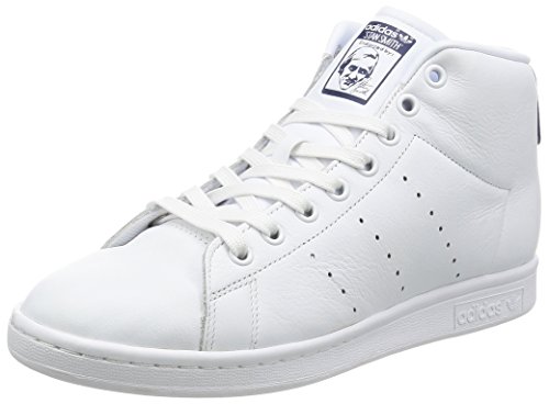 adidas Stan Smith Mid, Zapatillas de Deporte para Hombre, (Ftwbla/Ftwbla/Azuosc), 44 2/3 EU