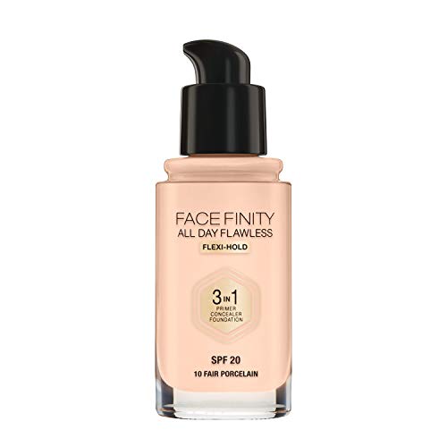 Base Max Factor Facefinity All Day Flawless 3 en 1 - Primero, corrector y base en uno - Para un acabado perfectamente mate - 1 x 30 ml