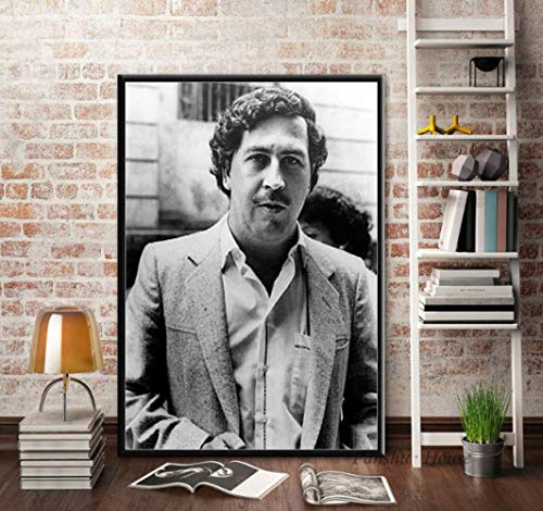 MZCYL Carteles E Impresiones Lienzo Pintura Pablo Escobar Personaje Leyenda Cartel Decorativo Pared Arte Imagen para Sala De Estar Decoración del Hogar Sin Marco 40cmx60cm WE979R