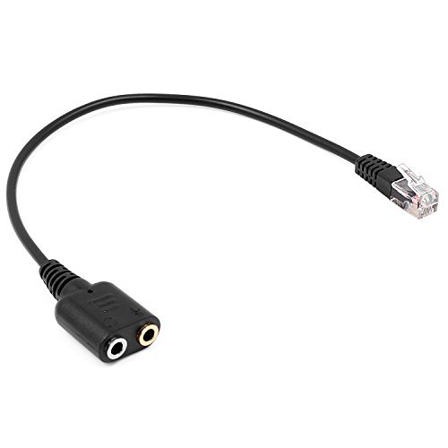 Neuftech PC Headset – Cable Adaptador de teléfono RJ9 Macho a 2 x Jack de 3,5 mm