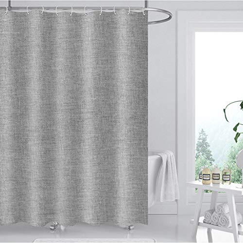 QVIVI Cortinas De Ducha Impermeable De Moho, Cortina De Baño De Poliéster Engrosado Gris, con Ganchos, para Apartamentos De Dormitorios Residenciales 200 * 200cm