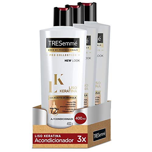 TRESemmé Acondicionador Liso Keratina - Paquete de 3 x 400 ml - Total: 1200 ml