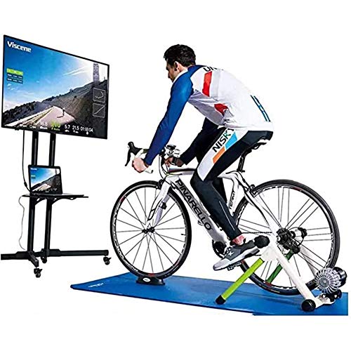 YourBooy Soporte para Bicicleta Inteligente, Soporte para Ejercicios con Resistencia a los fluidos Reductor de Ruido Estacionar Bicicleta Fija,Compatible con Bluetooth y Ant +, Listo para Zwift,Verde