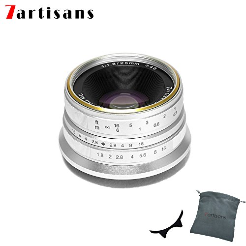 7Artians - Objetivo de enfoque manual para cámaras Canon M como M1 M2 M3 M5 M6 M10 (25 mm)