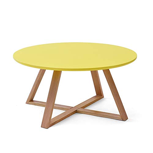 HANSHAN Mesa auxiliar Mesa Auxiliar, Mesa De Centro De Roble Simple Moderna, Pequeña Y Redonda, Pequeña Mesa De La Esquina Del Apartamento, Mesa De Centro Japonesa, 3 Colores, 31 × 15 Pulgadas Mesas d