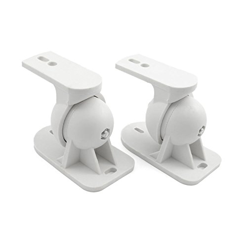 Incutex 2 Piezas (1 par) Soportes de Pared universales para Altavoces p. ej. Teufel, Bose, Yamaha, Bosten etc, Blanco