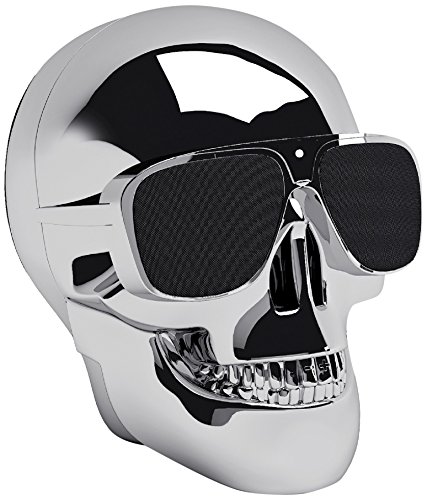 Jarre Technologies Aeroskull Nano - Altavoz portátil con Bluetooth, Color Plata Cromado