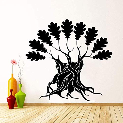 Vinilo para pared Árbol grande con ramas y hojas - Naturaleza Decoración de arte Etiqueta extraíble Inicio Apartamento u oficina Deco 60X57 cm