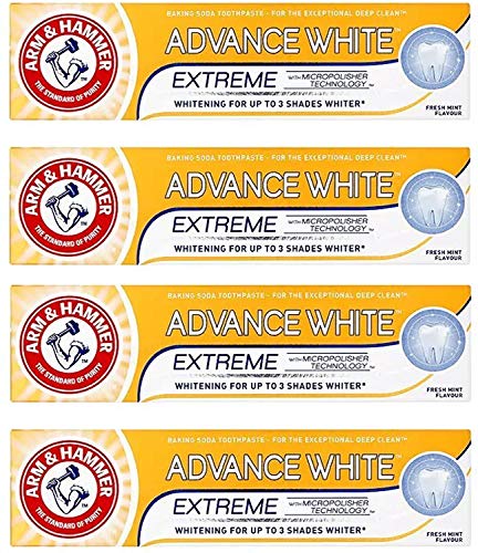 Arm & Hammer Advance Extreme con tecnología micropulidora Fresh Mint 75 ml (paquete de 4)