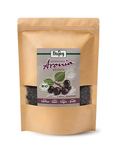 Biojoy Bayas de Aronia secas BÍO, frutas enteras de aronia - Aronia melanocarpa (1 kg)