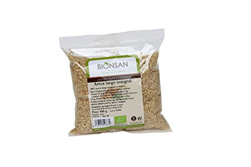 Bionsan Arroz Largo Integral Ecológico - 6 Bolsas de 500 gr - Total : 3000 gr