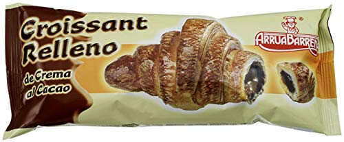 Croissants rellenos de chocolate Arruabarrena. Envueltos individualmente - caja de 15 unidades (65 g/ud) (Rellenos de chocolate)