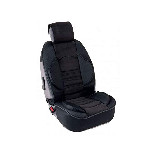 Funda de asiento delantero grande confort para Civic VIII Hatchback (2006/09-2012/12), 1 pieza, color negro