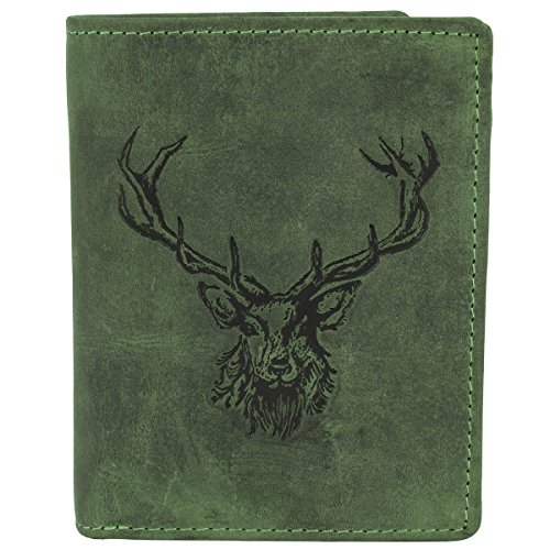 Greenburry Vintage Monedero diseño Ciervo Piel 9,5 cm