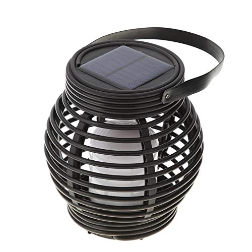 N/ A 15LED Linterna de ratán de plástico Solar Art Deco Light 600mAh Impermeable Interior Garden Yard Security Outdoor Hanging Lamp