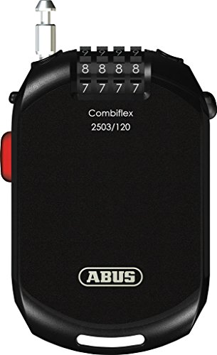 Abus Combiflex 2503 Antirrobo Disco Moto, Negro