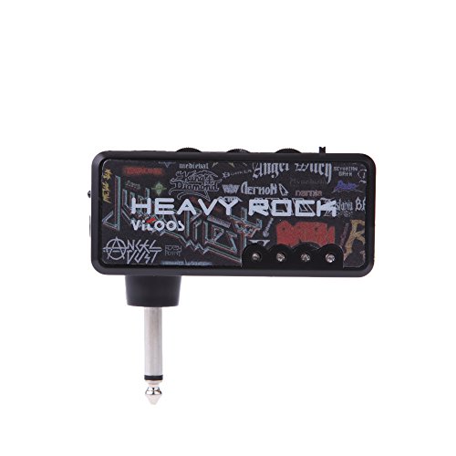 Andoer Vitoos Mini Auriculares Amp Amplificador Enchufe de Guitarra Eléctrica Heavy Rock Compacto Portátil