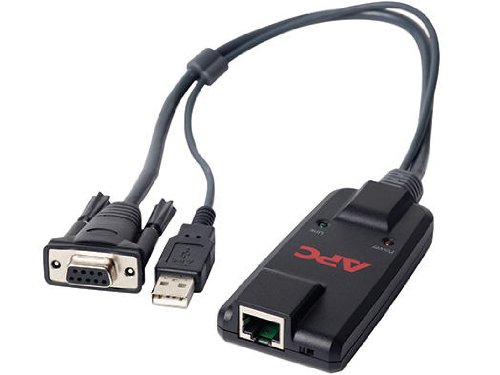 APC KVM-Serial Cable para Video, Teclado y ratón (kvm) Negro - Switch KVM (D-Sub, USB, RJ-45, Negro, 100 g, 125 mm, 129 mm)