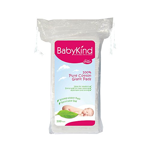 BabyKind Discos de algodón de tamaño extragrande, Pack de 6 x 100 unidades