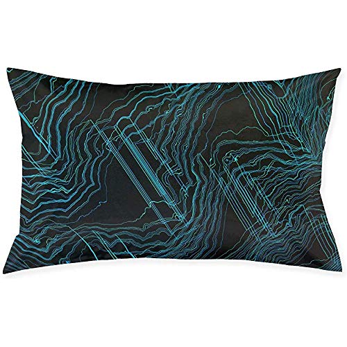 jonycm Pillowcase Contornos Verge Cremallera Hogar Dormitorio Funda De Almohada Funda De Almohada Funda De Cojín Cojines del Sofá Funda De Cojín Almohada 60X40Cm