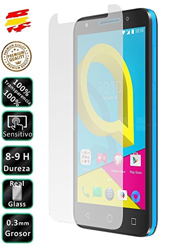 Movilrey Protector para Alcatel U5 3G Cristal Templado de Pantalla Vidrio 9H para movil