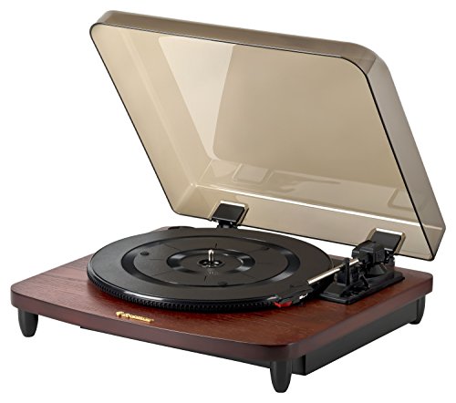 Roadstar TT-380BT-T - Tocadiscos (Tocadiscos de tracción Directa, Madera, 33,45,78 RPM, CC, 375 mm, 365 mm)